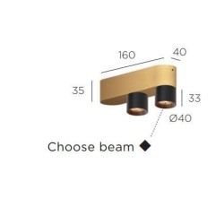 Trizo Audy-Duo 2 up Rounded with honeycomb ceiling lamp