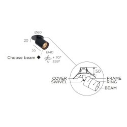 Trizo Audette in with honeycomb ceiling lamp