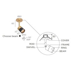 Trizo Audette-Duo R6 ceiling lamp