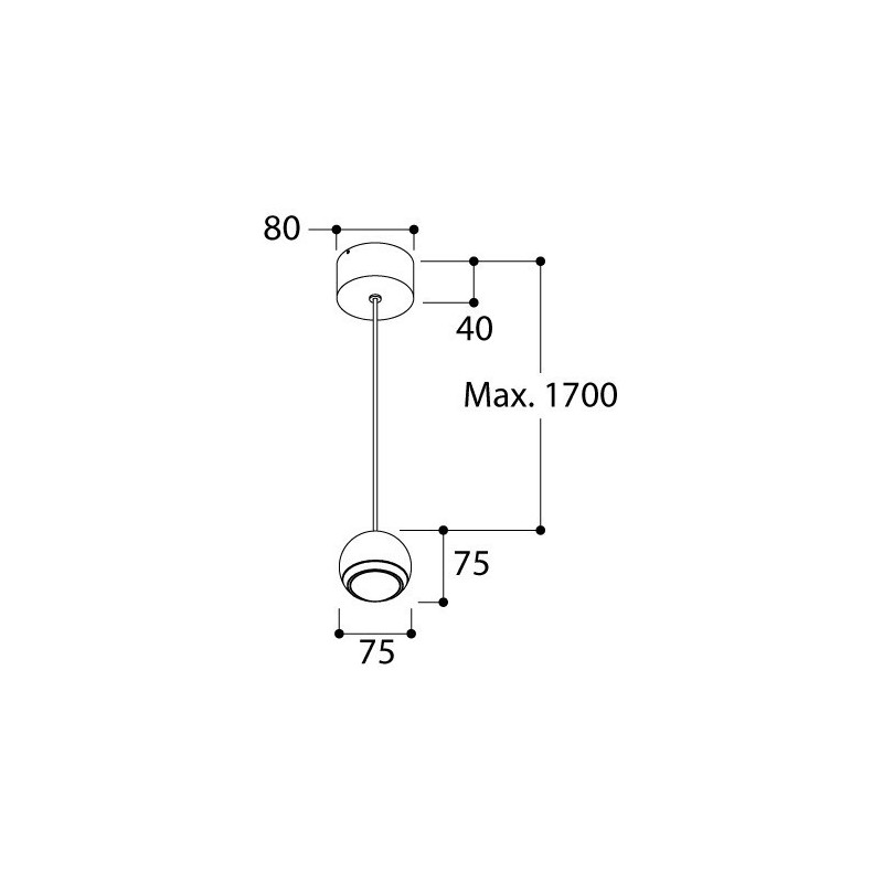 Tal Lighting BERRIER JUNIOR SUSPENSION THIN WIRE CI MAINS DIMM Hängelampe