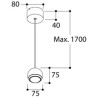 Tal Lighting BERRIER JUNIOR SUSPENSION THIN WIRE CI MAINS DIMM Hängelampe