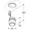Tal Lighting BERRIER JUNIOR TRIMLESS SEMI-RECESSED WC Deckenlampe