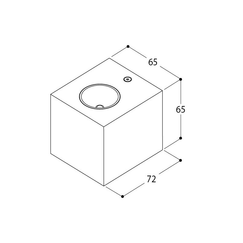 Tal Lighting BLOX DOWN MAINS DIMM Wandlampe