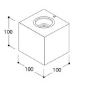 TAL BRIX OUT LED IP65 SINGLE BEAM 70° wall lamp