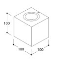 TAL BRIX SML DOUBLE BEAM 36° wall lamp