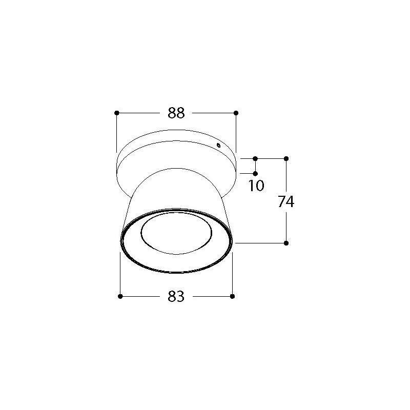 Tal Lighting CONE JUNIOR SURFACE MOUNTED WC Deckenlampe