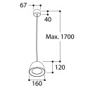 TAL CONE SUSPENSION CI MAINS DIMM suspension lamp