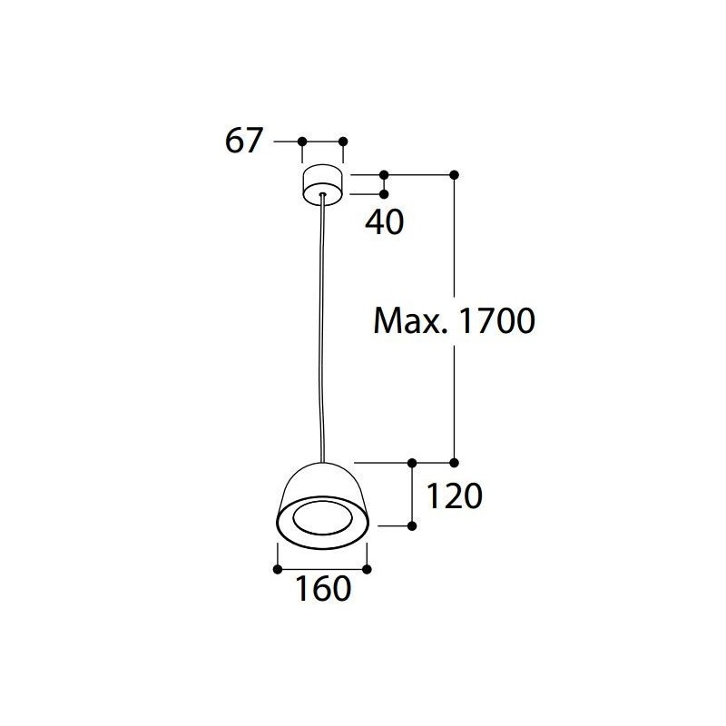 Tal Lighting CONE SUSPENSION CI MAINS DIMM Hängelampe