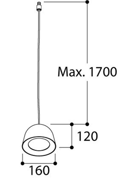 TAL CONE SUSPENSION M10 MAINS DIMM suspension lamp