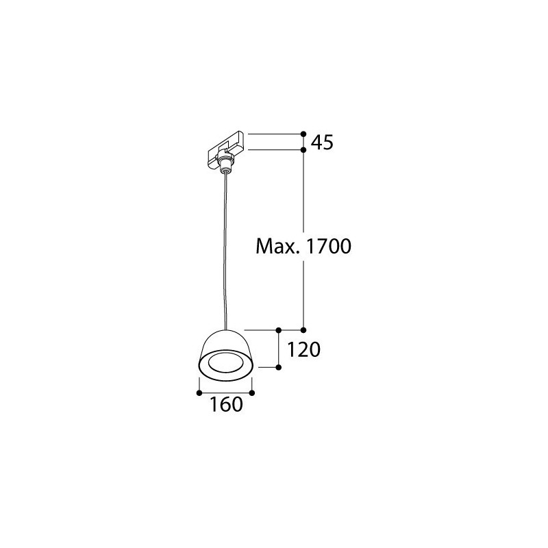 Tal Lighting CONE SUSPENSION TRACK MAINS DIMM Schienenleuchte
