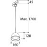 Tal Lighting CONE SUSPENSION TRACK MAINS DIMM Schienenleuchte