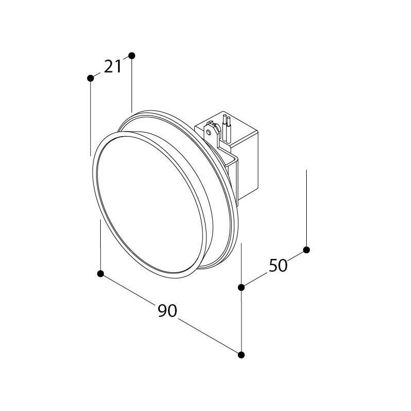 Tal Lighting DIABOLO SMALL CI MAINS DIMM for wall box Wandlampe