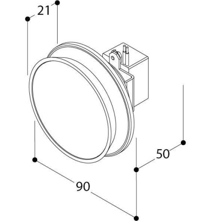 TAL DIABOLO SMALL CI MAINS DIMM for wall box wall lamp