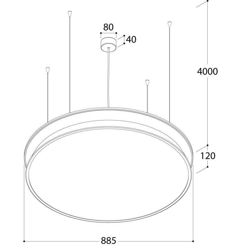 Tal Lighting DIABOLO XL SUSP Touch/DALI DIMMABLE Hängelampe