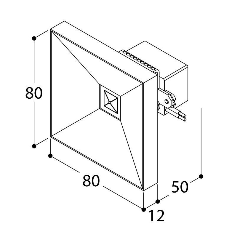 Tal Lighting DICE WALL CI FOR WALL BOX MAINS DIMM Wandlampe