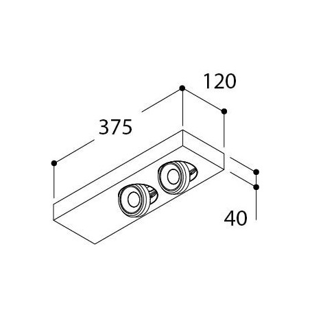 TAL DOMINO SFEROS 2x BEAUFORT CI MAINS DIMM ceiling lamp