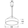Tal Lighting FABIAN SUSP LED 300 MAINS DIMMABLE Hängelampe