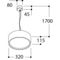 TAL FABIAN Suspended DIMMABLE suspension lamp