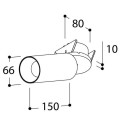 TAL FUNNEL ELBOW 150 RECESSED LEAF GU10 ceiling lamp
