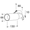 Tal Lighting FUNNEL ELBOW 150 RECESSED TORSION CI MAINS DIMM Deckenlampe