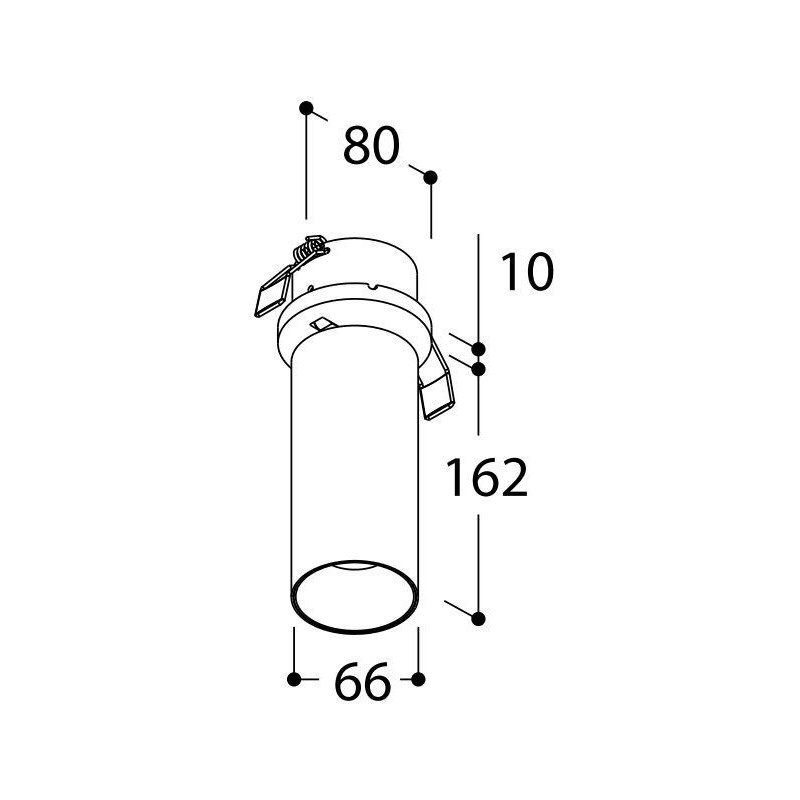 Tal Lighting FUNNEL ELBOW 150 RECESSED TORSION GU10 Deckenlampe