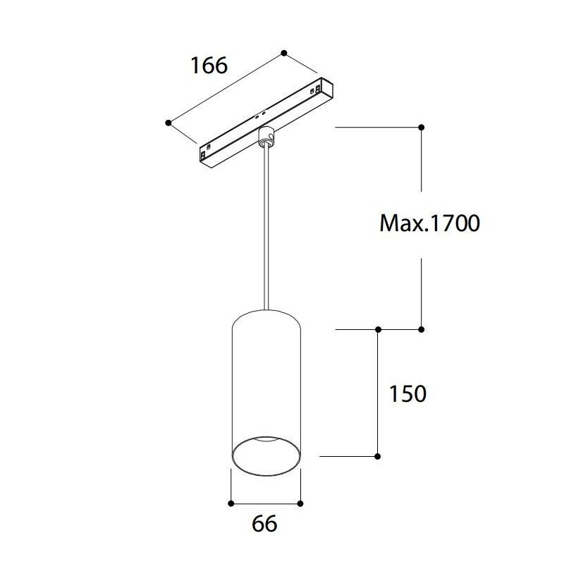 Tal Lighting FUNNEL SUSPENSION 150 TRACK 48V Schienenleuchte