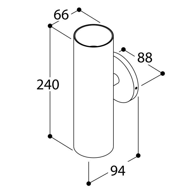 Tal Lighting FUNNEL WALL DOUBLE GU10 for wall box Wandlampe