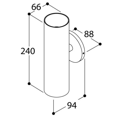 TAL FUNNEL WALL DOUBLE GU10 for wall box wall lamp