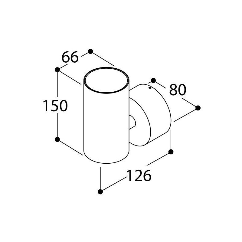 Tal Lighting FUNNEL WALL SINGLE CI MAINS DIMM Wandlampe