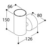 Tal Lighting FUNNEL WALL SINGLE CI MAINS DIMM Wandlampe
