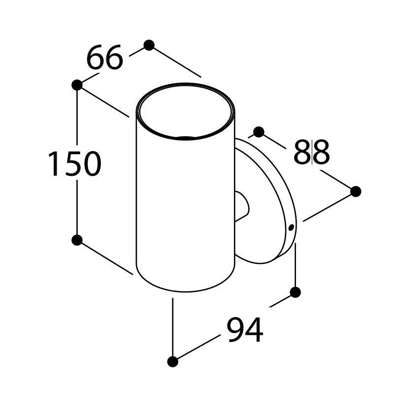Tal Lighting FUNNEL WALL SINGLE GU10 for wall box Wandlampe