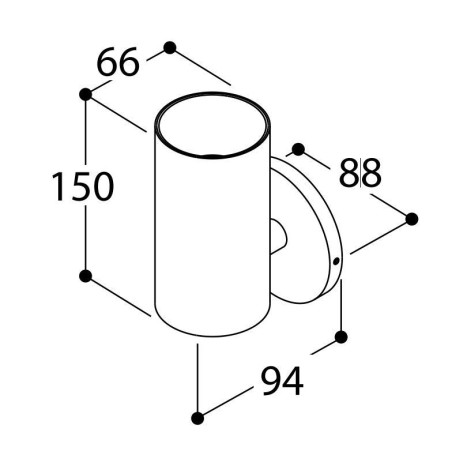 TAL FUNNEL WALL SINGLE GU10 for wall box wall lamp