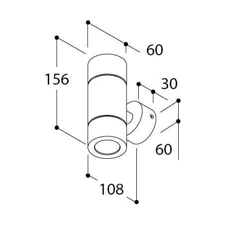TAL HEKOWA 100 LUXEON M SPOT WC wall lamp