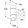 Tal HEKOWA 100 LUXEON M SPOT WC Wandlampe
