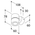 TAL HEKOWA 50 LUXEON M SPOT WC wall lamp