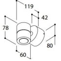 TAL HEKOWA SINGLE BEAM SPOT MAINS DIMM CI wall lamp