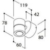 Tal HEKOWA SINGLE BEAM SPOT MAINS DIMM CI Wandlampe