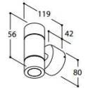 TAL HEKOWA UP/DOWN SPOT CI MAINS DIMM wall lamp