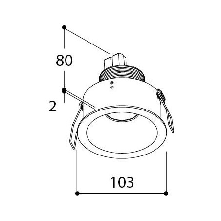 TAL HELAX SML HALOLED TORSION recessed spot