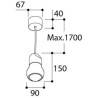 Tal Lighting KALEBAS E27 SUSPENSION Hängelampe