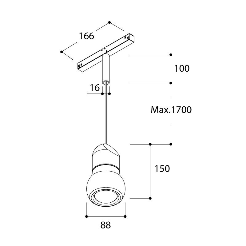 Tal Lighting KALEBAS LED 48V Hängelampe