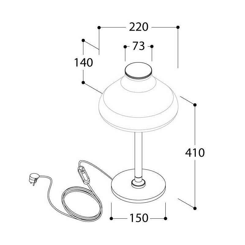 Tal Lighting KALEBAS TABLE (excl. glass) Tischlampe