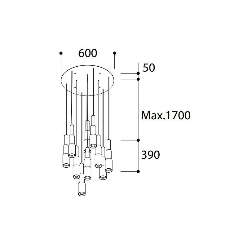 TAL LIGHTING M10 CLUSTERPLATE 11 (ROUND) 230V