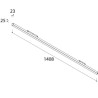 Tal Lighting MAGNETIC LED 48V L1408 OPAL Schienenleuchte