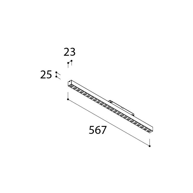 Tal Lighting MAGNETIC LED 48V L567 UGR Schienenleuchte