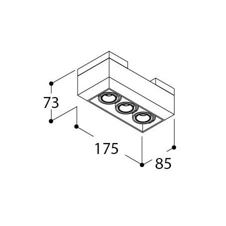 TAL MICRO INCAS 3 BOX + MODULE recessed spot