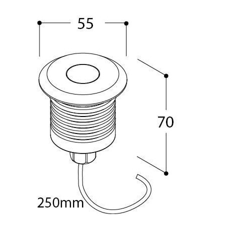 TAL MICRO OBO ROUND FOCUS CLEAR GLASS LUX M recessed spot