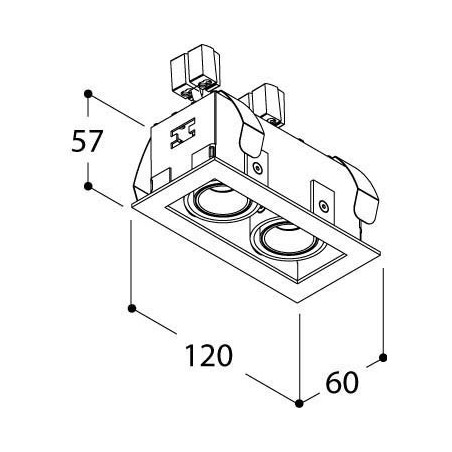 TAL MICRO TOMMY 2 LEAF recessed spot