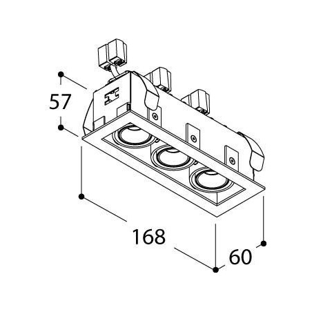 TAL MICRO TOMMY 3 LEAF recessed spot