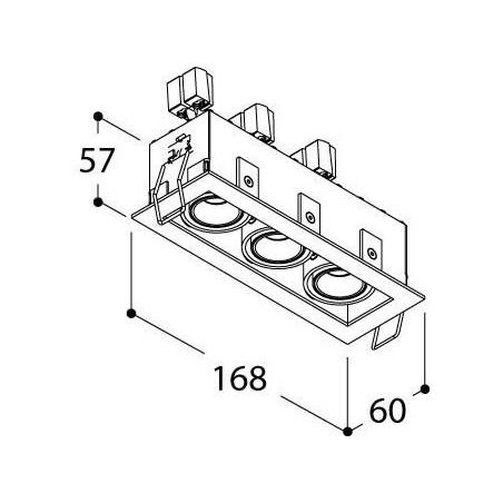 TAL MICRO TOMMY 3 TORSION recessed spot